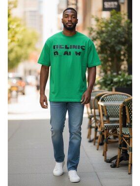 Helmut Lang Men’s Green Crew Neck Shirt